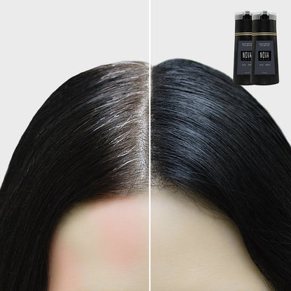 Hair Color Shampoo – Ammonia-Free Gray Coverage in 10 Minutes – Enriched with Fo-ti, Ginseng & Mushroom Extract for Healthy Shine