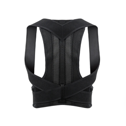 Adjustable Upper Back Straightener with Shoulder Straps for Alignment and Lumbar Relief – Unisex Posture Corrector with Breathable Mesh