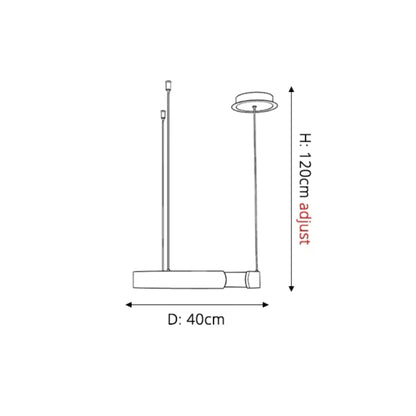 Plafonnier LED circulaire à anneau en aluminium de 20 po, hauteur réglable pour îlot de cuisine, salle à manger et hall d'entrée, luminaire suspendu moderne en forme de halo, économe en énergie