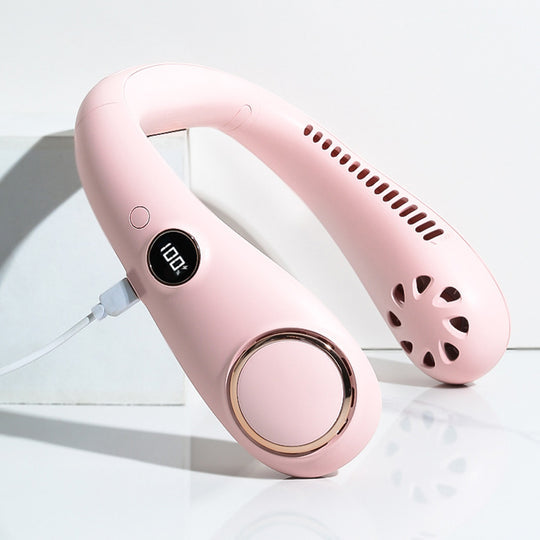 Ventilateur de cou portable pour femmes et hommes, ventilateur de cou sans pales rechargeable, ventilateur de refroidissement personnel mains libres