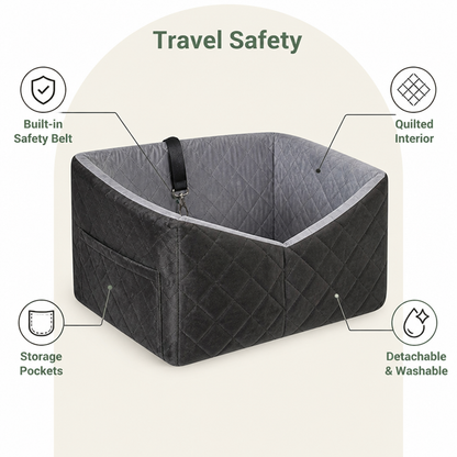 Siège auto rehausseur Ortekor avec ceinture de sécurité amovible et lavable