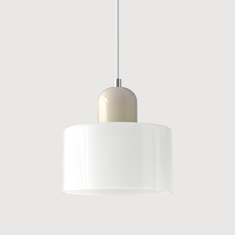 Glass Pendant Light Fixture with Adjustable Cord for Kitchen Island, Dining Room, and Living Room