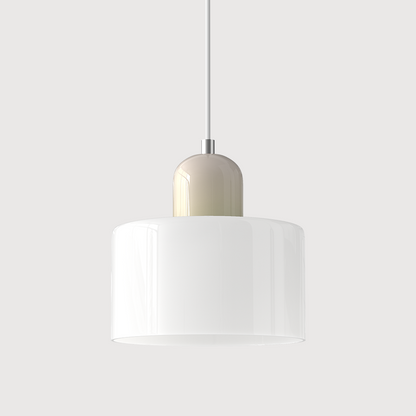 Glass Pendant Light Fixture with Adjustable Cord for Kitchen Island, Dining Room, and Living Room