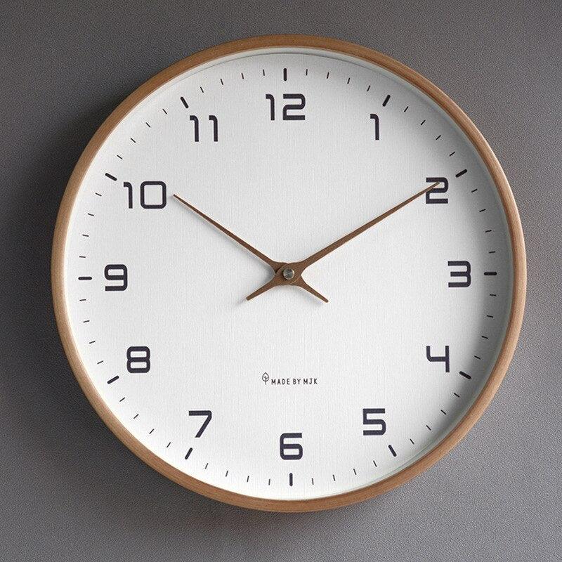 Whisper-Quiet Timepiece 12-Inch Round Face Lightweight Plastic Construction for Bedrooms Offices Kitchens Nurseries Apartment Decor