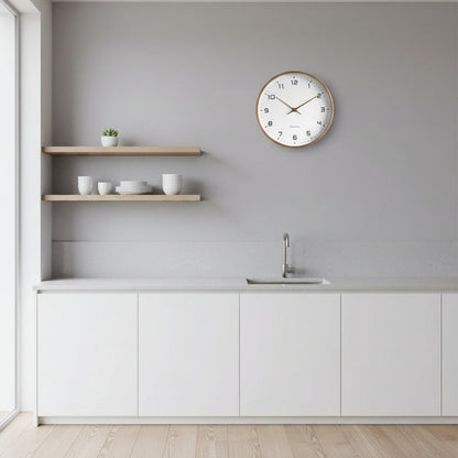 Horloge murale pour salon, grande horloge murale avec mouvement à quartz silencieux, horloge murale minimaliste en bois pour bureau à domicile