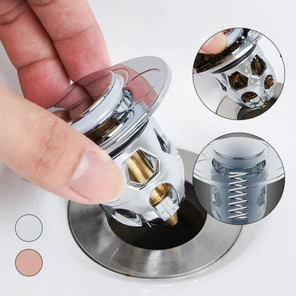 Pop-Up Drain Strainer Basket for Kitchen & Bathroom Sinks – Catches Hair, Food, Debris – Easy-Clean Mesh Filter Trap – Stainless Steel