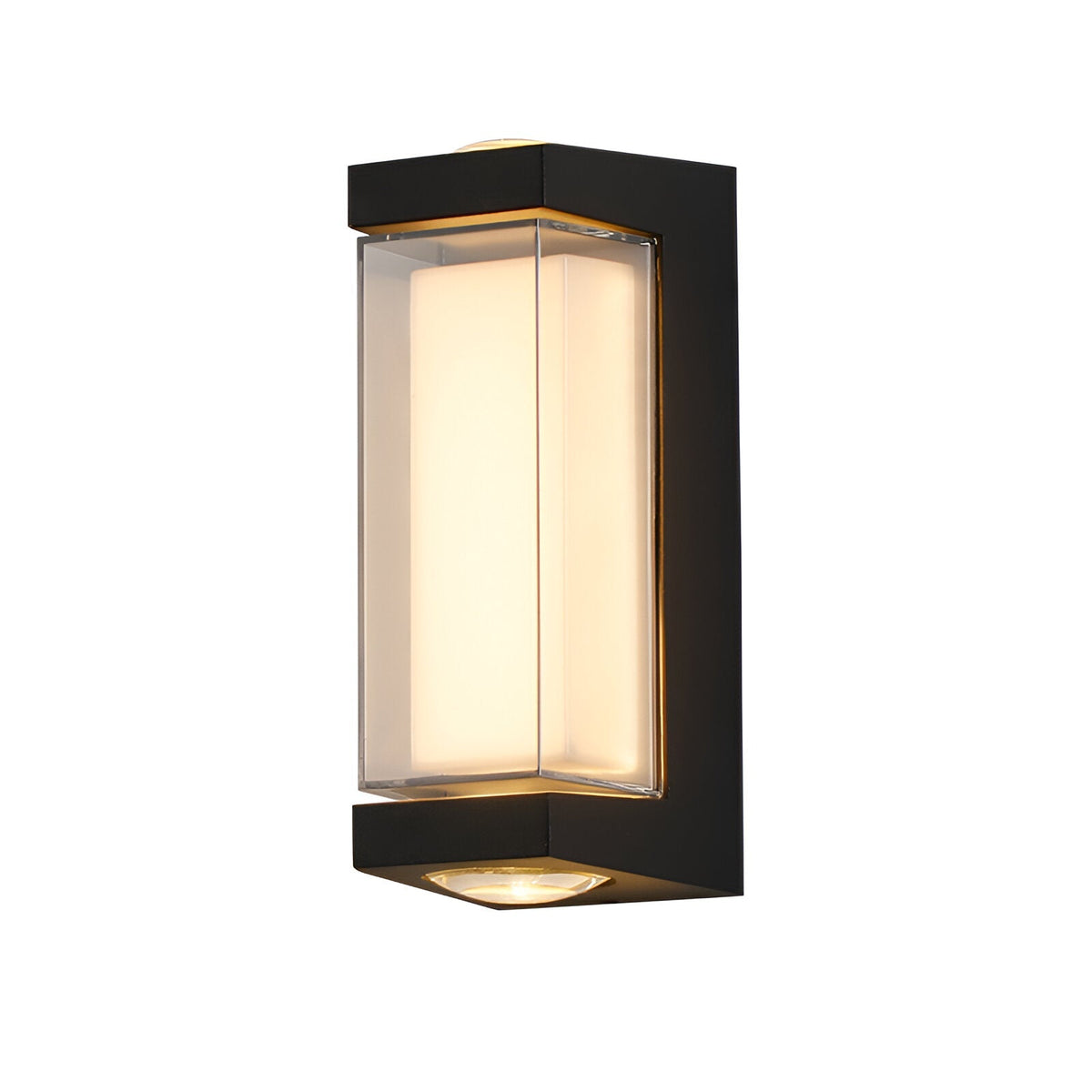 Cylindrical Outdoor Wall Sconce Up Down Light 10W LED Weatherproof Porch Facade Fixture Black White for Entryway Garden Patio Pathway Modern