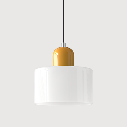 Linear LED Pendant Light White Glass Modern Hanging Fixture for Dining Room Kitchen Island Contemporary Halo Design Adjustable Cable