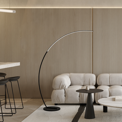 Arched LED Floor Lamp 63 Inch Dimmable Adjustable Color Temperature Aluminum Standing Light for Living Room Bedroom Reading Corner Modern Ov