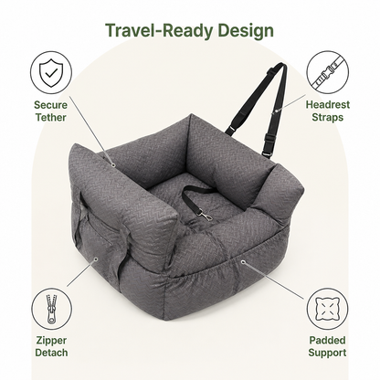 Ortekor Breathable Polyester Travel Carrier (Safety Hook & Car Seat Fit)