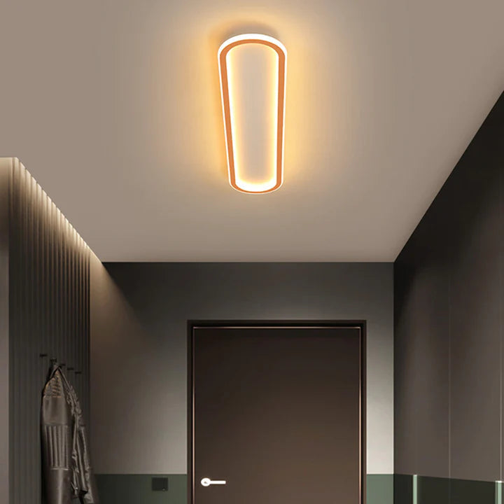 Plafonnier LED ovale extra-plat pour couloir, chambre, salon, cuisine, 12-24 pouces, température de couleur réglable, usage intérieur
