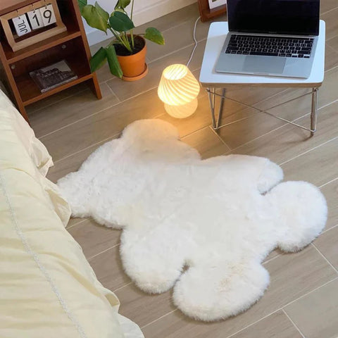 Fuzzy Bear Rug - Soft Microfiber, Washable Area Rug