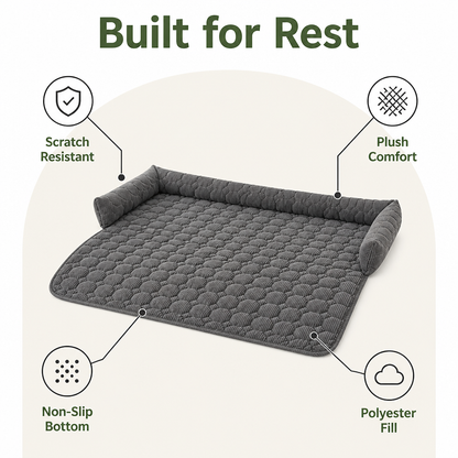 Ortekor Non-Slip & Scratch-Resistant Plush Pet Mat