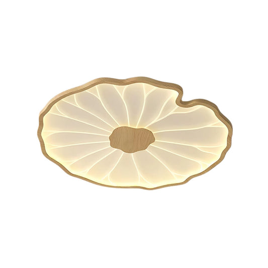 Plafonnier LED encastré en bois de 28 pouces, luminaire contemporain pour chambres et salons, éclairage de maison moderne