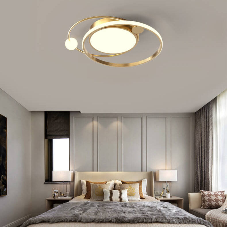 LED Ceiling Light Flush Mount Round Modern Circle Fixture Black White Gold 3000K 5000K for Bedroom Living Room Kitchen