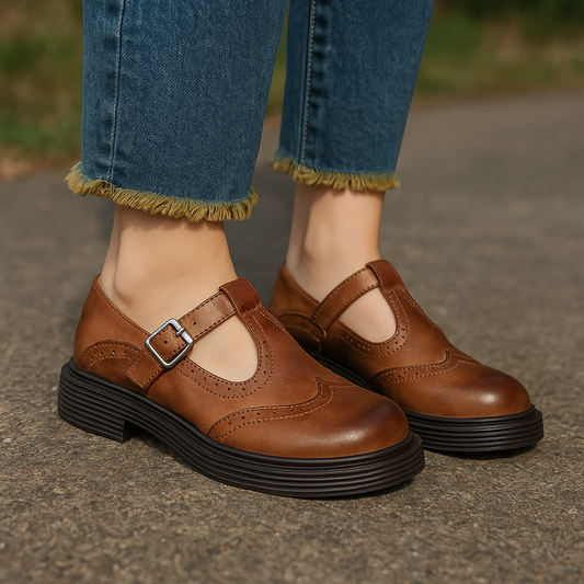 Ballerines en cuir vegan pour femme – Chaussures à enfiler respirantes pour le printemps et l'été, chaussures de marche légères et confortables