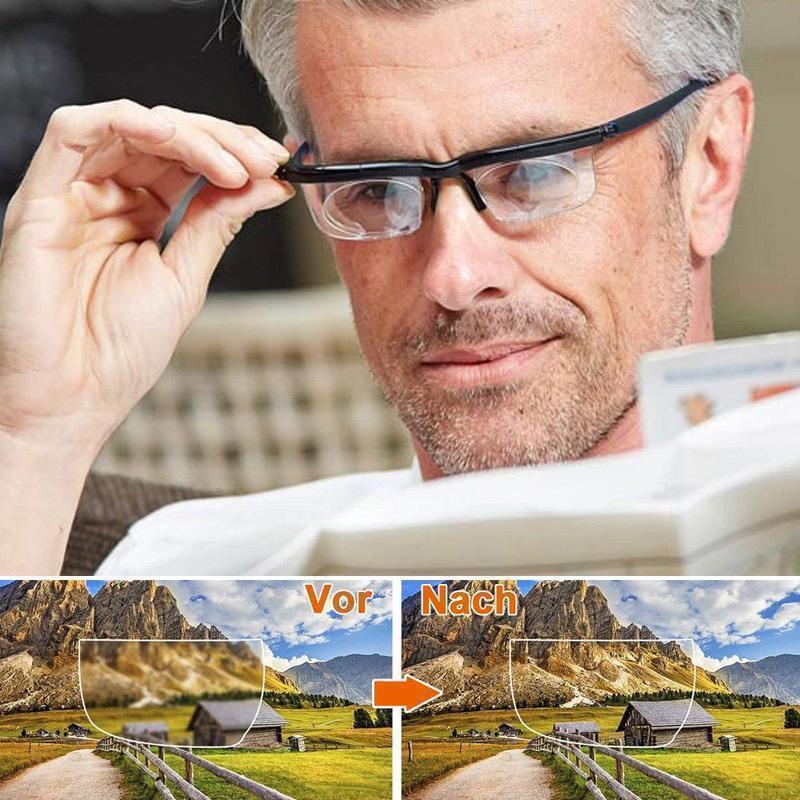 Adjustable Focus Reading Glasses Dial Vision for Men & Women | Variable Strength Eyewear for Close Up Work & Distance | Universal Fit
