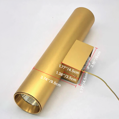 Up-Down LED Wall Light Fixture in Gold, Black or White Aluminum for Hallway, Bedroom & Living Room