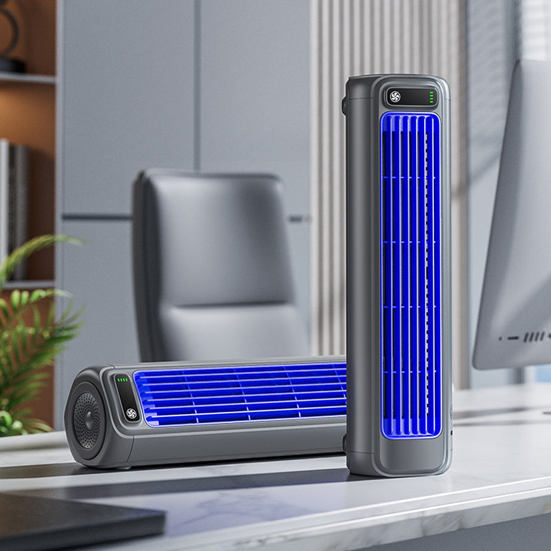 Rafraîchisseur d'air personnel sans fil avec batterie rechargeable USB pour bureau ou montage mural, mini ventilateur de refroidissement portable pour chambre à coucher, bureau à domicile