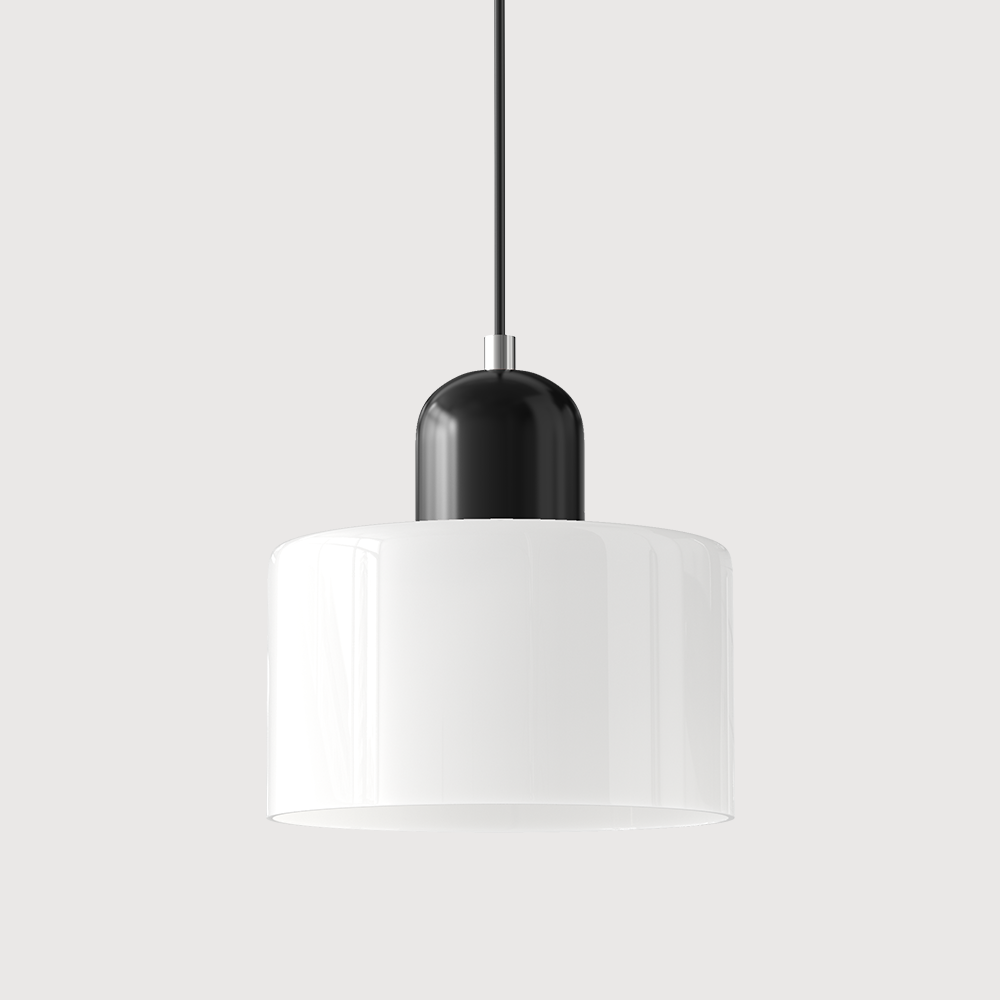 Glass Pendant Light Fixture with Adjustable Cord for Kitchen Island, Dining Room, and Living Room