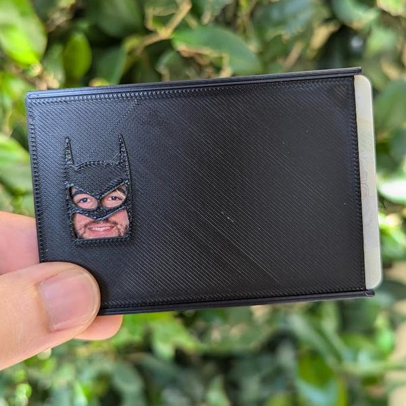 Superhero Mask ID Card Holder Cover for Driver License Credit Card Novelty Accessory for Work Office Social Events Conversation Starter Gift