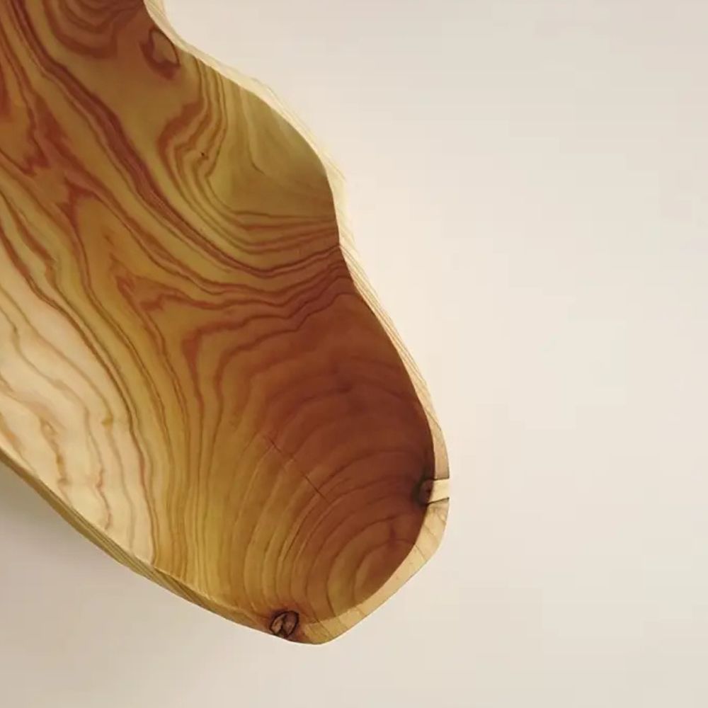 Plateau de service pour fruits Mira - Bois rustique, design naturel