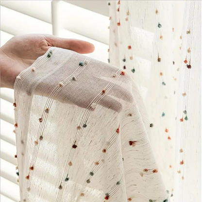 LightBloom – Rainbow Embroidered Tulle Curtain