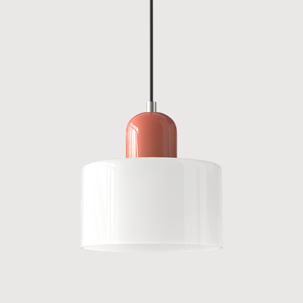 Glass Pendant Light Fixture with Adjustable Cord for Kitchen Island, Dining Room, and Living Room