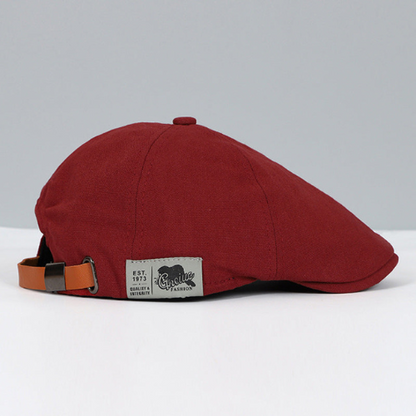 Adjustable Men's Flat Cap with Custom Fit Strap for Everyday Casual & Dress Wear