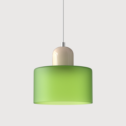 Glass Pendant Light Fixture with Adjustable Cord for Kitchen Island, Dining Room, and Living Room
