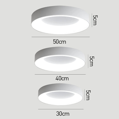 Plafonnier LED rond pour chambre et couloir – Disque ultra-plat en fer et acrylique – Options à intensité variable pour salon et entrée