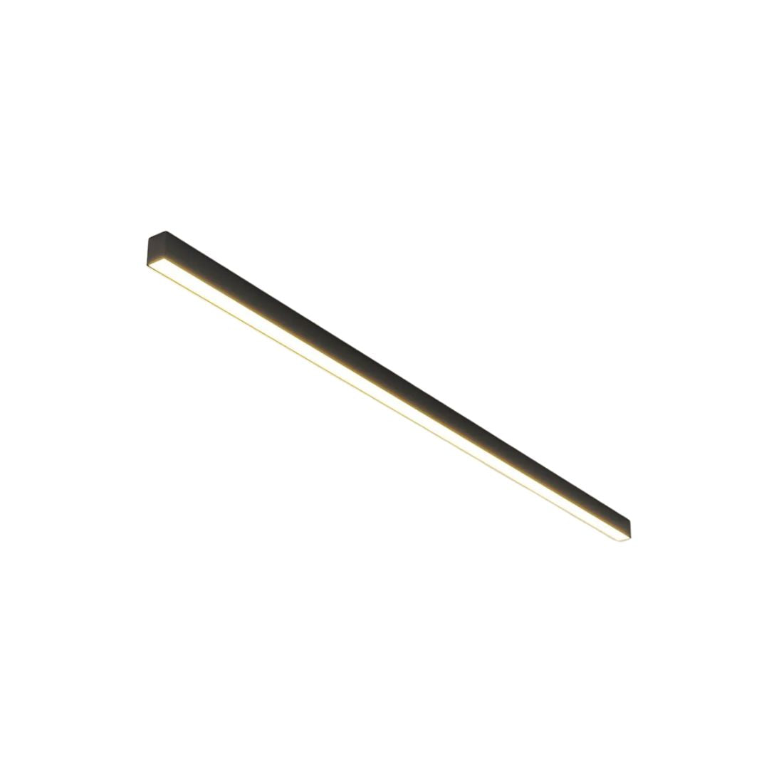 Plafonnier LED linéaire à montage encastré de 47 pouces, luminaire noir pour chambre, salon, couloir, éclairage domestique minimaliste contemporain