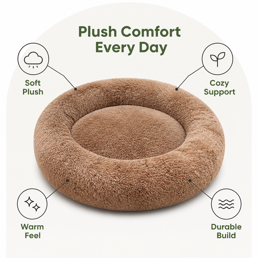 Ortekor Plush Donut Bolster Bed