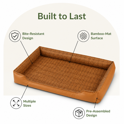 Ortekor Bite-Resistant Bamboo-Mat Dog House (Pre-Assembled)