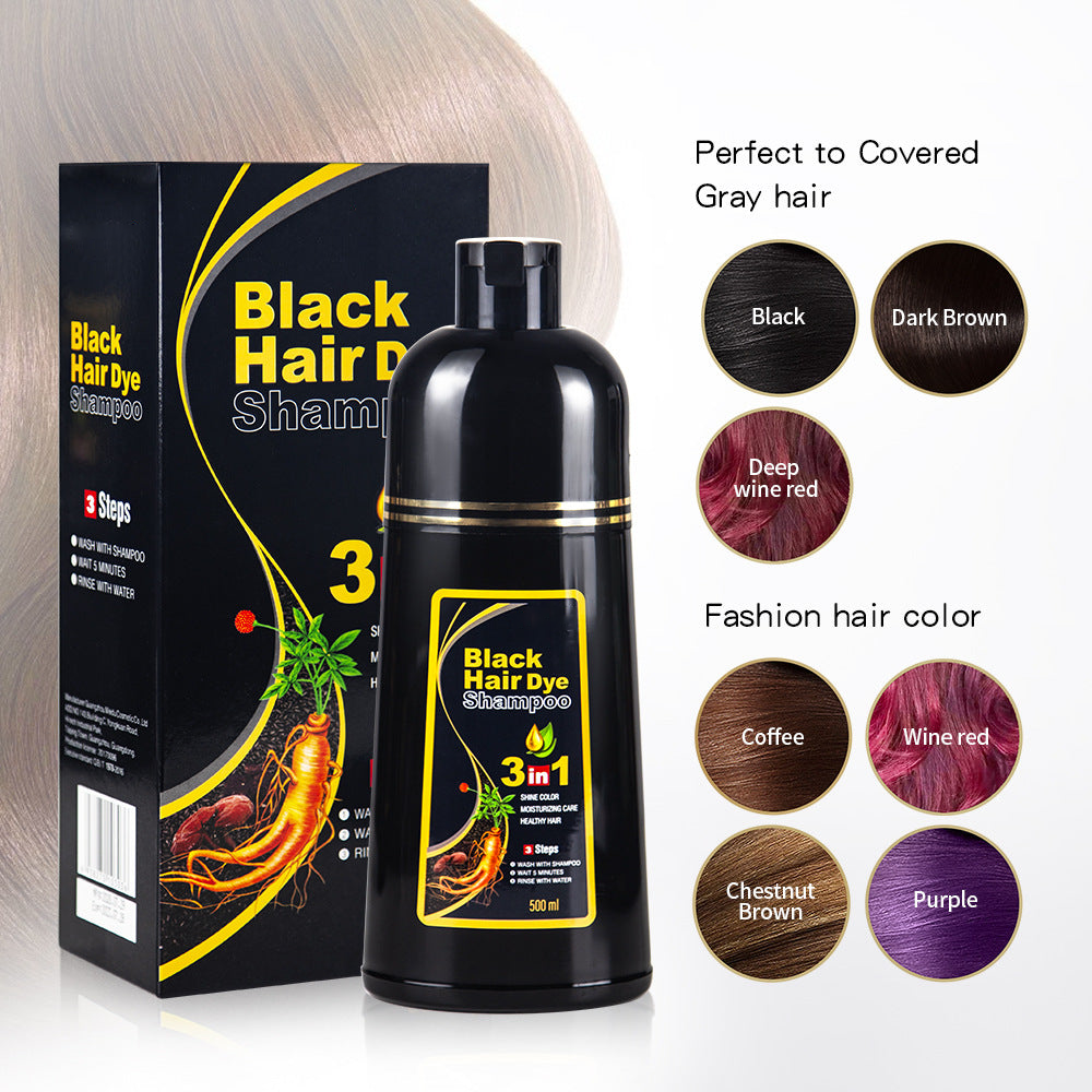 Herb-Infused Gray Coverage Shampoo – Natural Color Deposit, Gentle Daily Use, Ammonia-Free Formula