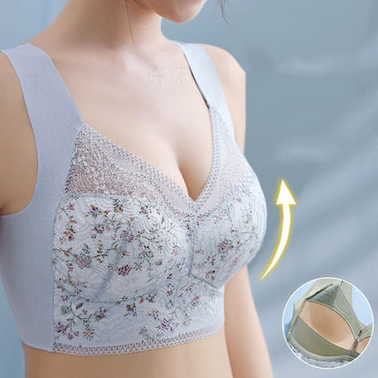 Full Coverage Wireless Bra for Women - Smooth Support T-Shirt Bra with Wide Straps - Everyday Comfort Underwire-Free Design - Breathable