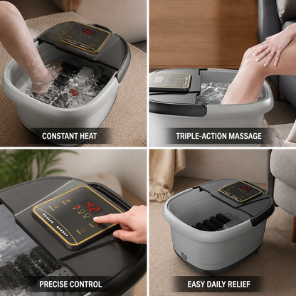 Heated Triple-Action Foot Spa (Rollers, Bubbles & Infrared)
