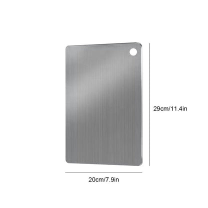 Dual-Surface Stainless Steel Cutting Board for Kitchen Food Prep & Meal Safety | Rust-Resistant Chopping Board for Meat, Vegetables, Bread