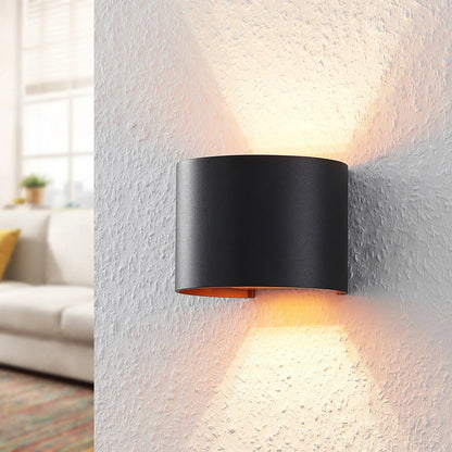 Adjustable Wall Sconce with Gold Interior | Modern Up Down Light Fixture for Living Room Bedroom Hallway | Dimmable G9 LED Black Metal