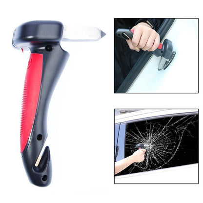 Vehicle Safety Tool with Window Breaker Seatbelt Cutter LED Light Grip Handle for Emergency Escape Car Rescue Kit Seniors Elderly