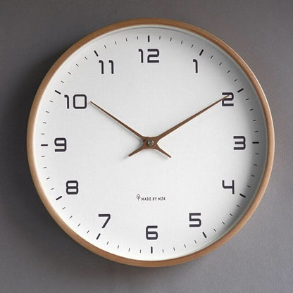 NordWood – Horloge murale scandinave en bois – Design minimaliste et intemporel