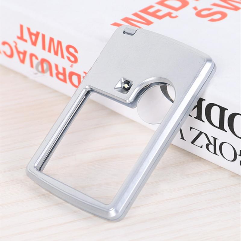 Pocket LED Magnifier with Light for Reading – Dual Lens 3X & 6X Credit Card Size Travel Magnifying Glass for Seniors Books Maps Menus