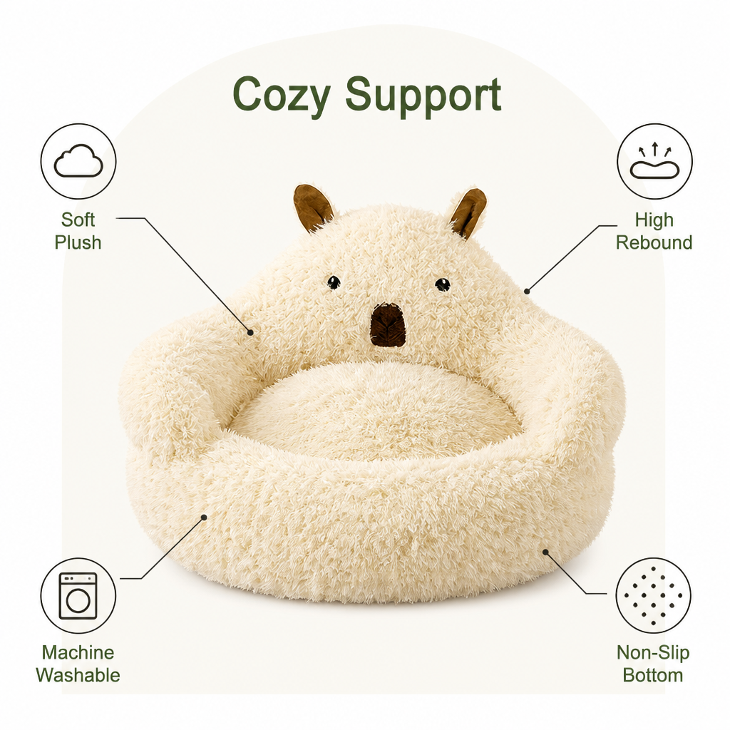 Ortekor Alpaca Plush High-Rebound Pet Bed
