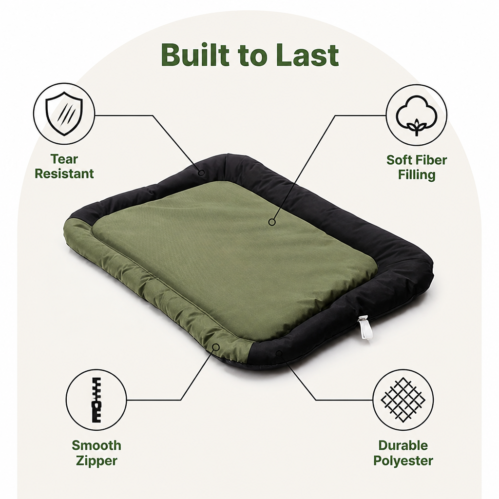 Ortekor Tear-Resistant Polyester All-Season Dog Bed
