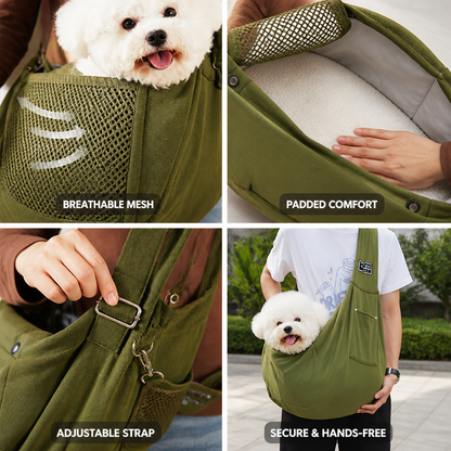 Ventilated Mesh & Padded Dog Sling Carrier