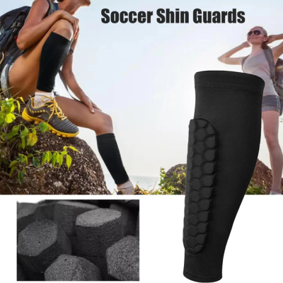 Protège-tibias de football premium | Conception en nid d'abeille pour une protection ultime | Confort respirant pour tous les joueurs