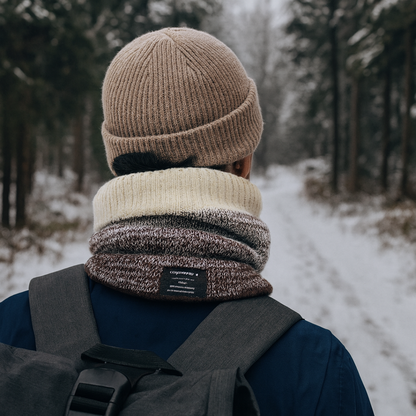 Fleece-Lined Knit Neck Warmer for Cold Weather Protection | Winter Scarf Gaiter for Men & Women | Thermal Neck Wrap for Outdoor Activities