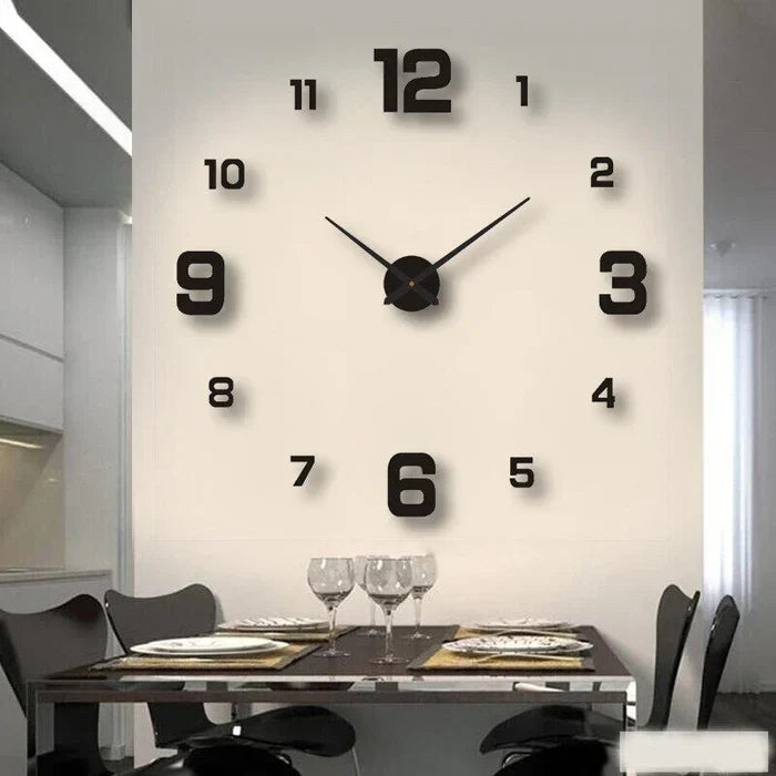 DIY Wall Clock Kit Large Modern Customizable Decorative Clock for Living Room Bedroom Black Silver Gold Red Glow in the Dark