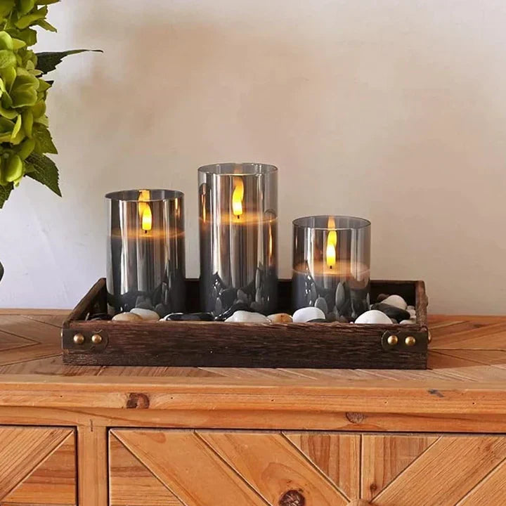 Battery-Operated Flameless LED Candle Set with Realistic Flicker Effect for Home Decor, Dining Tables & Outdoor Use – Safe Wax-Free