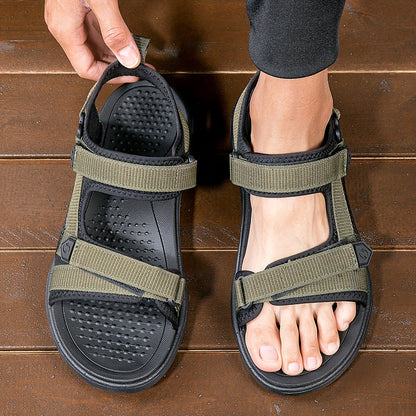 Men's Breathable Hiking Sandals with Adjustable Straps & Non-Slip Rubber Sole for Outdoor Adventures, Camping, Trekking & Trail Walking